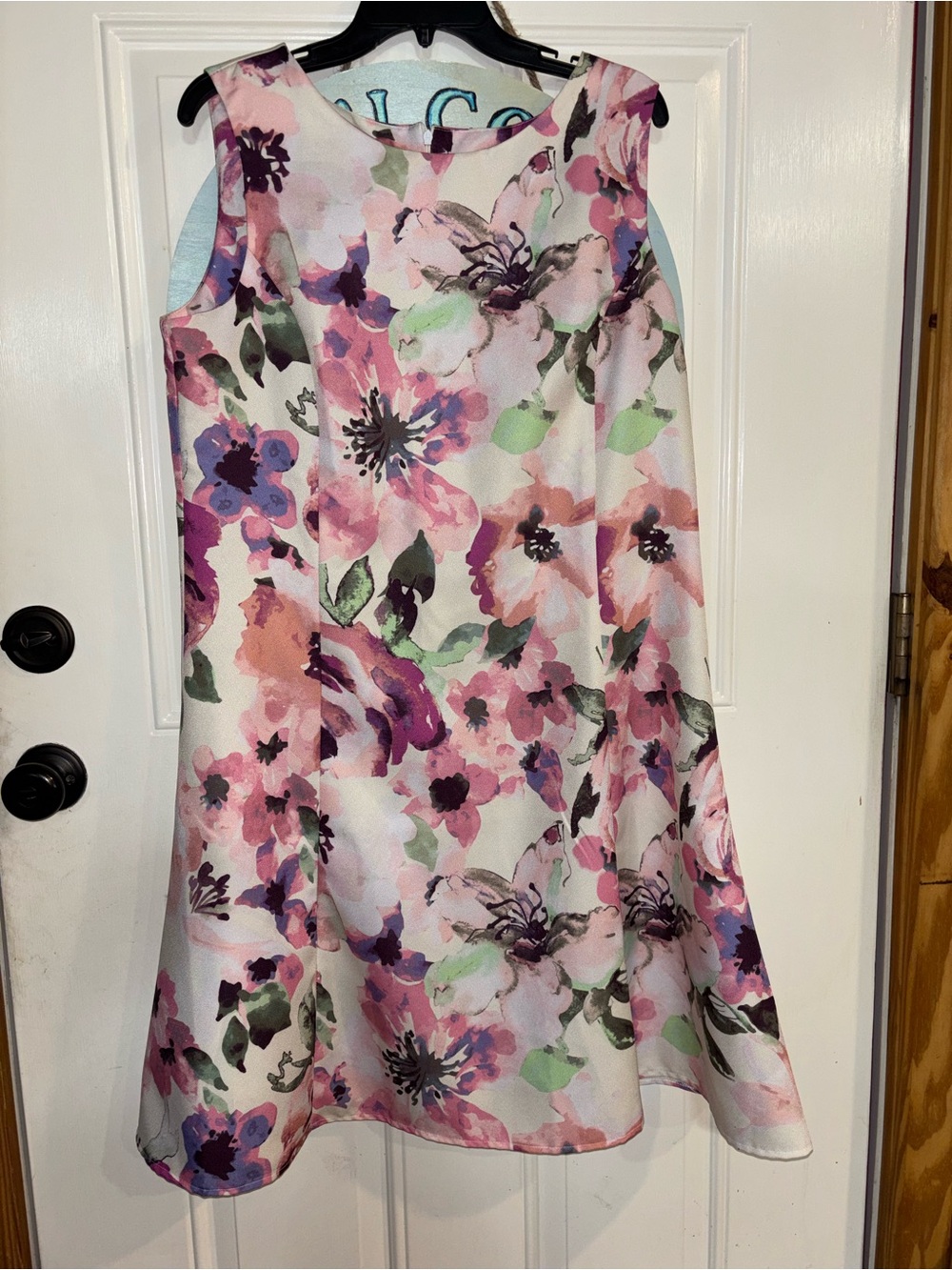 Koret Pink and Purple Floral A-Line Skirt